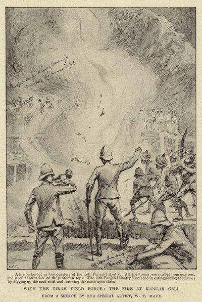 Med Tirah Field Force, elden i Kangar Gali av William T. Maud