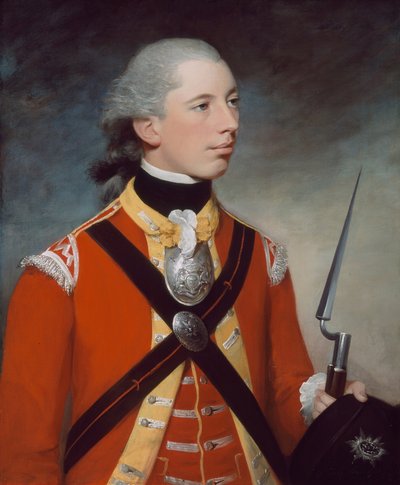 Kapten Thomas Hewitt, 10th Regiment of Foot, som ledde ett lättkompani i Lexington, 1781 av William Tate