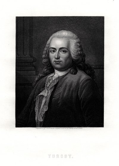 Turgot, fransk statsman och ekonom, 1800-talet av William Thomas Fry