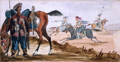 ?Bashi Bazouk från Circassia och andra på träning i bakgrunden? av William Thomas Markham