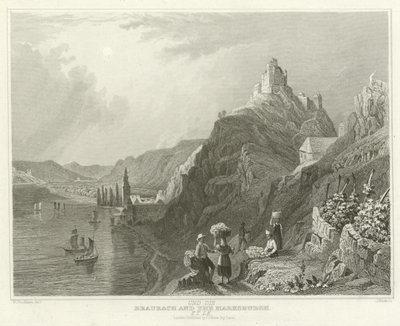 Braubach och Marksburgh av William Tombleson