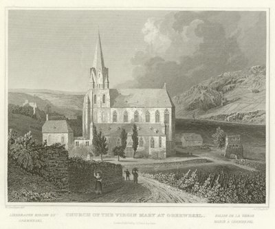 Jungfru Marias kyrka i Oberwesel av William Tombleson