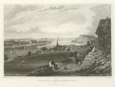 Coblentz och Ehrenbreitstein av William Tombleson