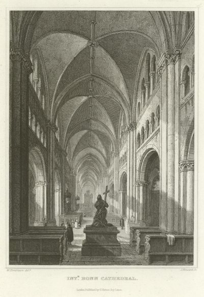 Interiör Bonn katedral av William Tombleson