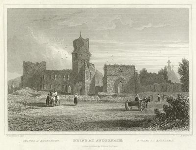 Ruiner i Andernach av William Tombleson