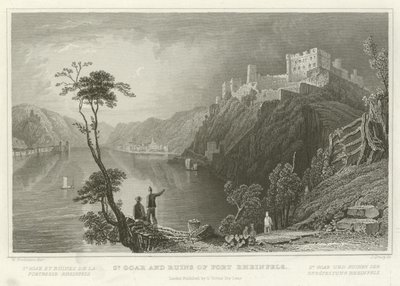 St Goar och ruinerna av Fort Rheinfels av William Tombleson