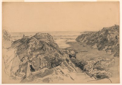 Teckning, Paradiset och skärselden, Middletown, Rhode Island, ca 1875-80 av William Trost Richards