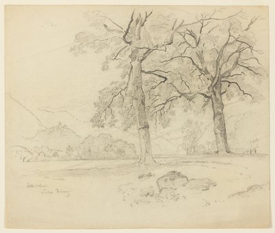 Landskap, Brienzsjön, Interlaken, Schweiz av William Trost Richards