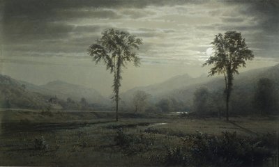 Månsken på Mount Lafayette, New Hampshire, 1873. av William Trost Richards