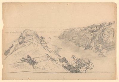 Studie för "From Paradise to Purgatory, Newport" av William Trost Richards