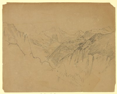 Studie av landskap, Lauterbrunnen, Schweiz av William Trost Richards