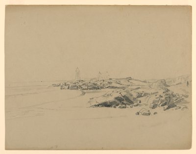 Studie av stranden, Point Judith, RI av William Trost Richards