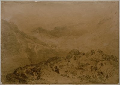 A Rocky Pass between Mountains (Glen Croe, with Slopes of Ben Arthur: Ben an Lochain) av Joseph Mallord William Turner