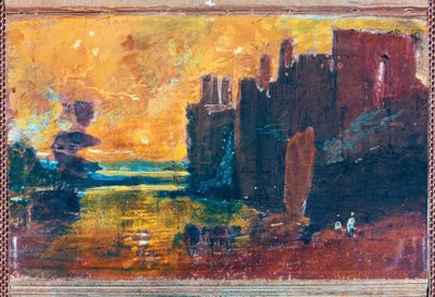 Caernarvon slott vid soluppgången av Joseph Mallord William Turner