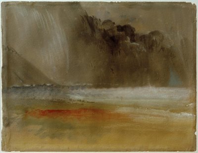 Högt åskmoln över hav och sand av Joseph Mallord William Turner