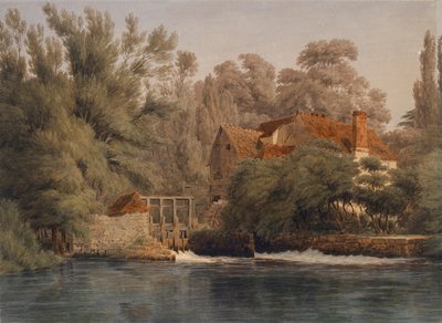 Iffley Mill, ca 1840-talet av Joseph Mallord William Turner