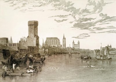 Köln sett från floden av Joseph Mallord William Turner