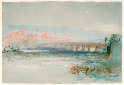 Regensburg sett från andra sidan Donau av Joseph Mallord William Turner