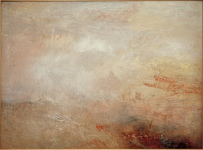 Stormigt hav med delfiner av Joseph Mallord William Turner