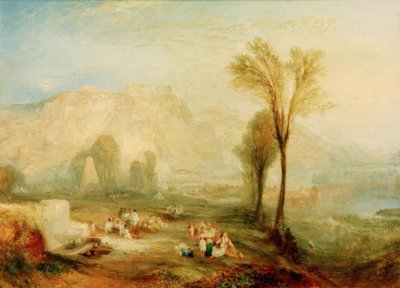 The Bright Stone of Honor (Ehrenbreitstein) och graven av av Joseph Mallord William Turner