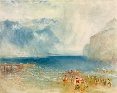 Den första ångbåten på Luzernsjön av Joseph Mallord William Turner