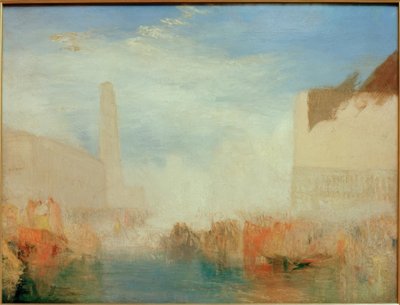 Venedig: Piazetta med ceremonin för dogen som gifter sig av Joseph Mallord William Turner