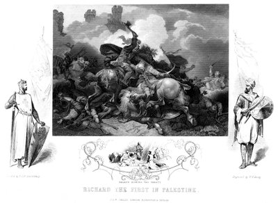 Kung Richard I 1157-119 vid slaget vid Jaffa, 1192. av William Turner Davey