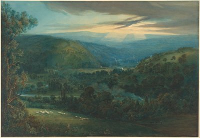 Gryning i Devons dalar av William Turner of Oxford