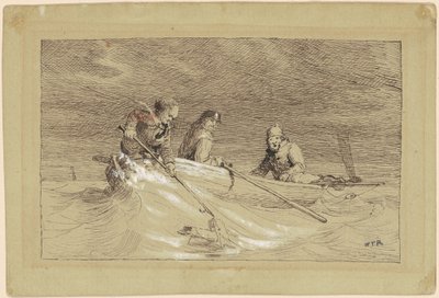 Studie för "Shad Fishing" av William Tylee Ranney