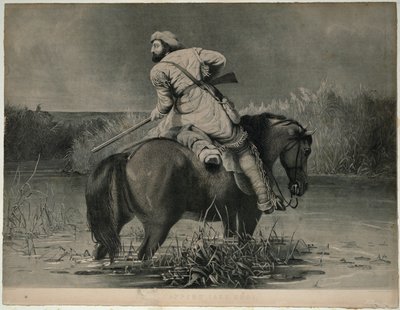 Trappornas sista skott (litografi) av William Tylee Ranney