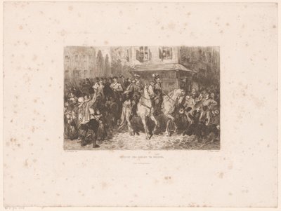 Adelsmännens intåg i Bryssel, 1566 Adelsmännens inträde i Bryssel (titel på objektet) av William Unger