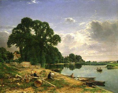 På Themsen, ca 1870 (olja på duk) av William W. Gosling