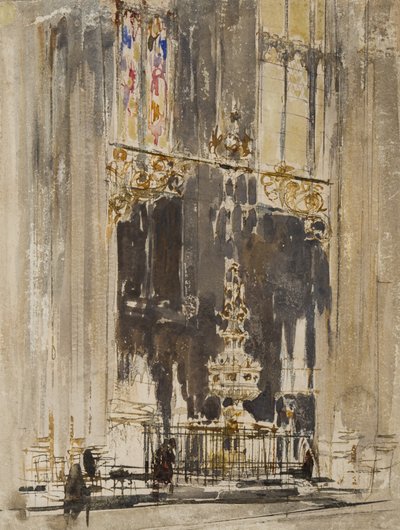 Kapell och typsnitt (penna, wc & gummi arabicum på papper) av William Walcot