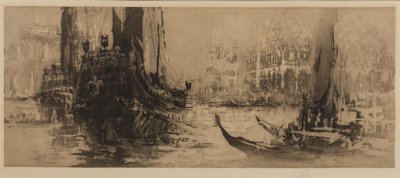 Venetiansk capriccio (etsning och akvatint) av William Walcot