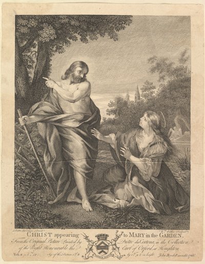 Kristus visar sig för Maria i trädgården, före 1766. av William Walker