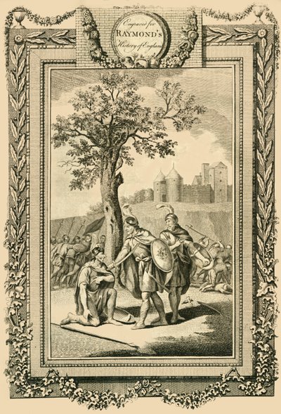 Kung Athelstan räddar livet på sin far, Edward den äldre..., c1786. av William Walker