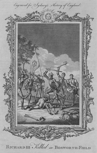 Richard III dödad i Bosworth-fältet, 1773. av William Walker