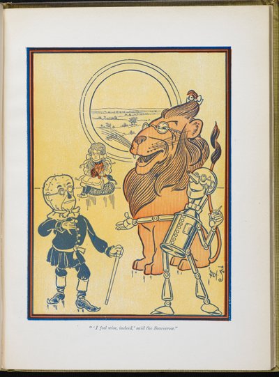 "Jag blev klok, verkligen", sa fågelskrämman. av William Wallace Denslow