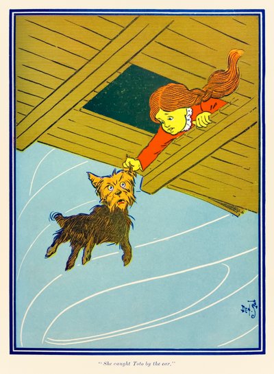 "She catched Toto by the ear." från 