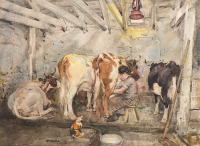 Kalvar (akvarell) av William Walls