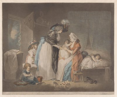 Mamma besöker sitt barnEtt besök hos barnet hos sjuksköterskan (titel på objektet) av William Ward