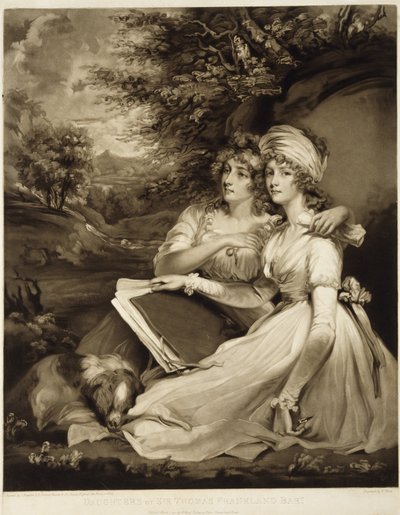 The Daughters of Sir Thomas Frankland, Baronet, 1797 (mezzotint i brunt bläck) av William Ward