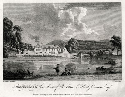 Edwinsford, säte för R Banks Hodgkinson Esq, Carmarthenshire, 1776 av William Watts