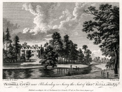 Pendhill Court nära Bletchenley i Surry, sätet för George Scullard Esquire, 1776 av William Watts