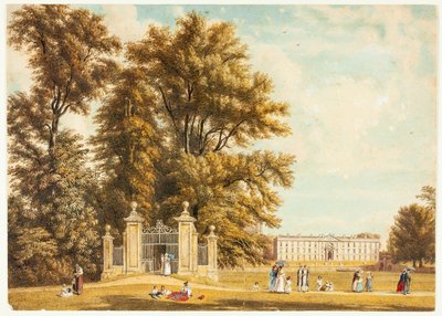 Ingång till Avenue från Clare Hall Piece, Cambridge av William Westall