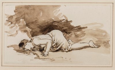 Narcissus (penna, pensel och bläck på papper) av William Westall