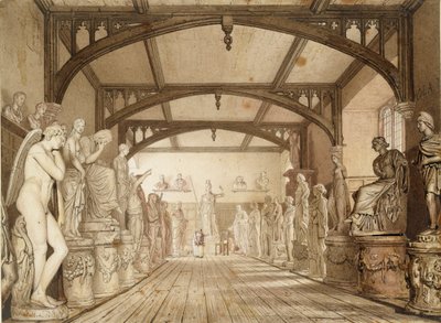 Skulpturgalleriet i Examination Schools, Oxford, 1813 av William Westall