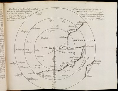 Karta över sydöstra England av William Whiston