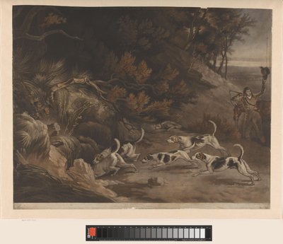 Jägare och jakthundar på rävjakt Rävjakt (titel på objekt) av William Whiston Barney