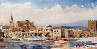 Cordoba, bron (färg litho) av William Wiehe Collins